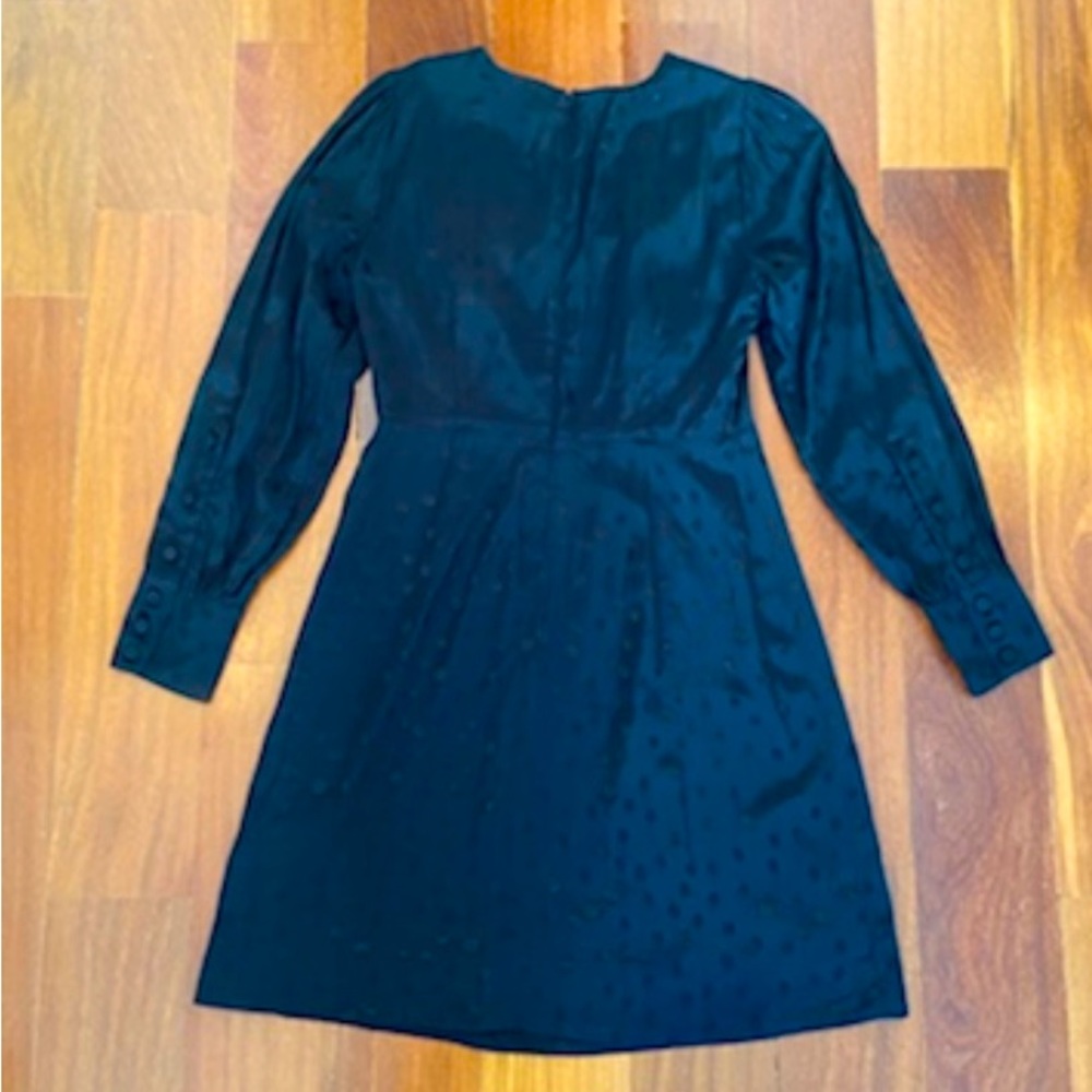NWOT J Crew Jacquard Floral Dot Shift Dress, Size 2 - Picture 4 of 11